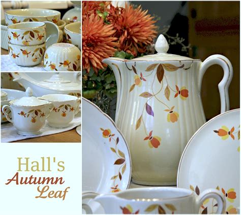 hall autumn leaf|hall autumn leaf pattern dishes.